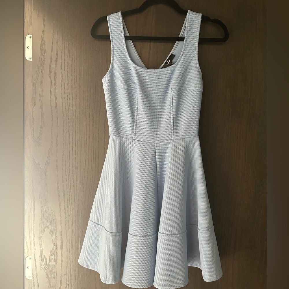 Lulus Blue Periwinkle Home Before Daylight Skater Dress size S